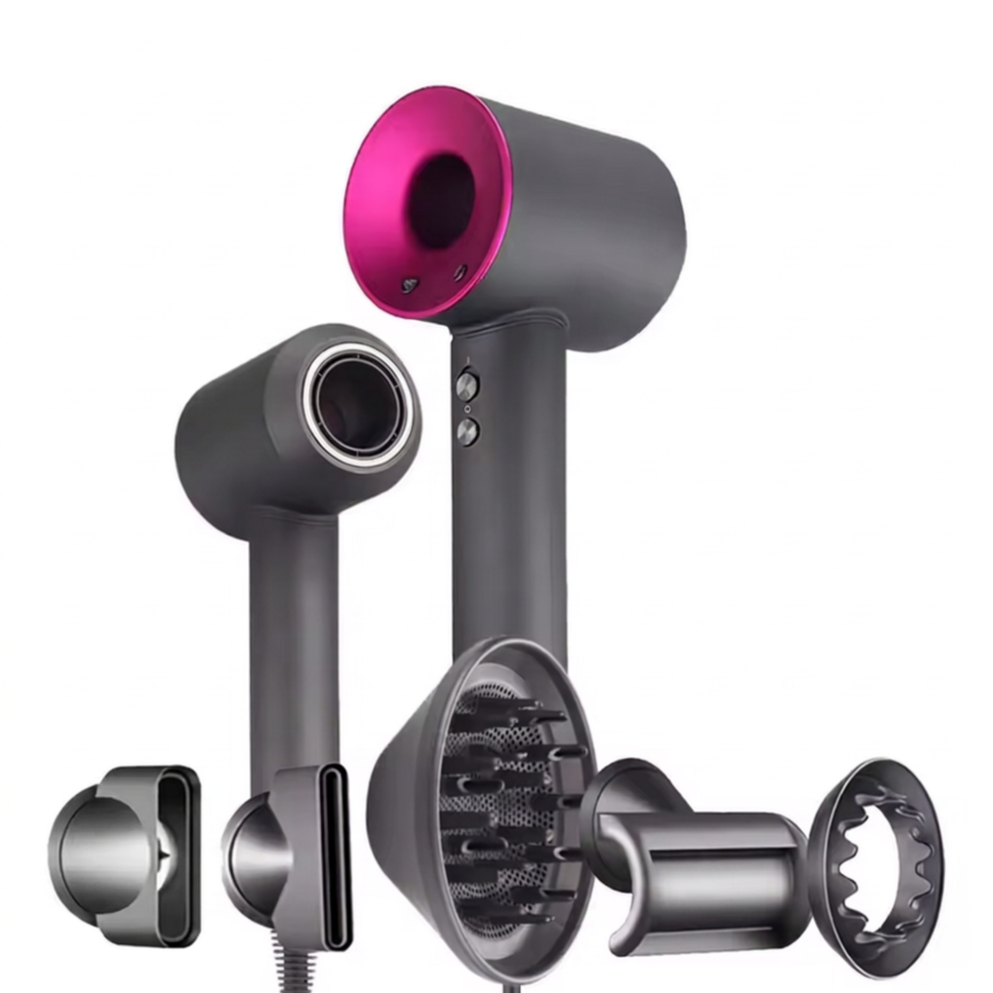 Secador Ionico con 5 accesorios
